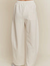 Trimmed & Tailored Barrel Sweatpants in Cream