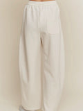 Trimmed & Tailored Barrel Sweatpants in Cream