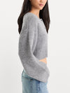 The Chunky Knit Cardigan in Heather Grey