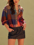 Ashley Plaid Shirt in Ginger Combo