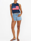 Milo Tank in Navy Flag Knit