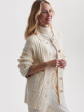 Pensdale Relaxed Knit Jacket in Egret