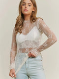 Luck Be The Lady Layering Top in Cream