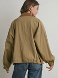 Call Me Cord Barn Jacket in Khaki