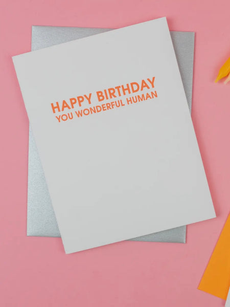 Happy Birthday Script Foil Card