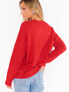 Feel Good Sweater in Red Knit