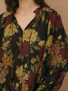 Twilight Bloom Blouse in Black