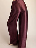 Pedal To The Metal(lic) Pant in Burgundy