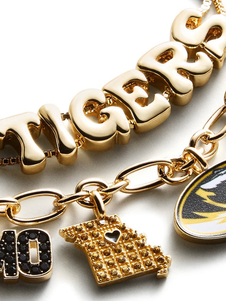 University of Missouri Two Piece Charm & Slogan Bracelet
