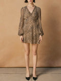 Urban Prowl Mini Dress in Sandstone Brown