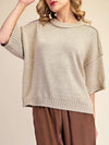 Doing The Most Sweater in Light Gold