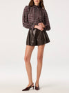 Alyssa Top in Eggplant Plaid