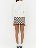 Chimney Cardigan in Cream Cable Knit