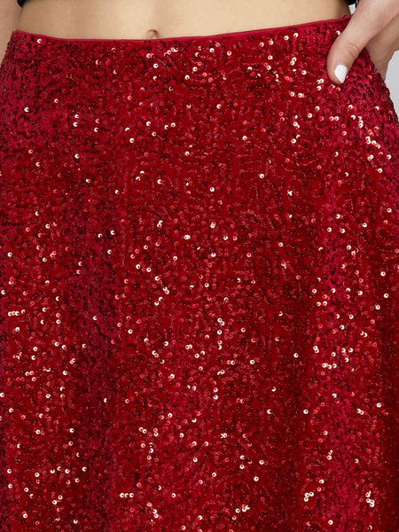 Shine, Santa, Shine Skirt in Red