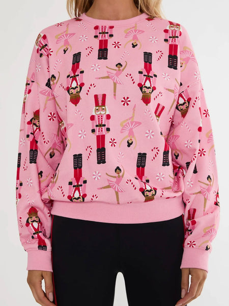 Devyn Oversized Sweatshirt in Pirouette Pink