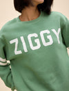 Ziggy Stardust Varsity Sweatshirt in Stone Green