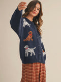 In the Doghouse Cardigan in Navy