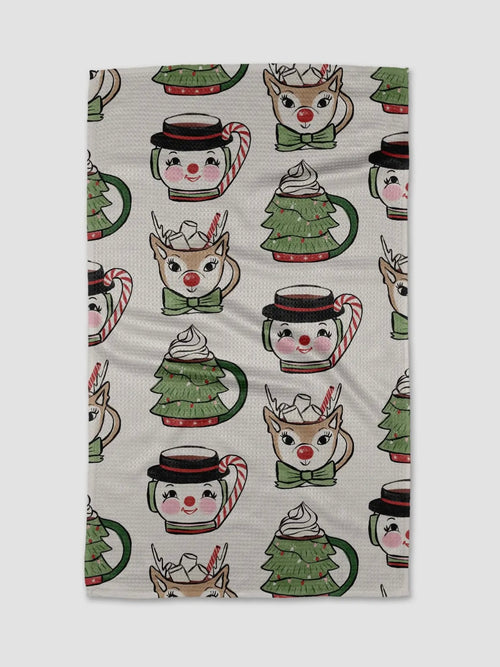 Vintage Mugs Tea Towel