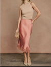Long Live Lace Pencil Skirt in Blush