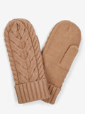 Charlene Cable Knit Mitten in Praline