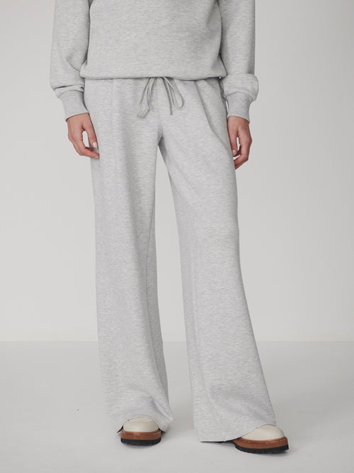The Extra Wide Leg Pant 29.5 in Light Grey Marl