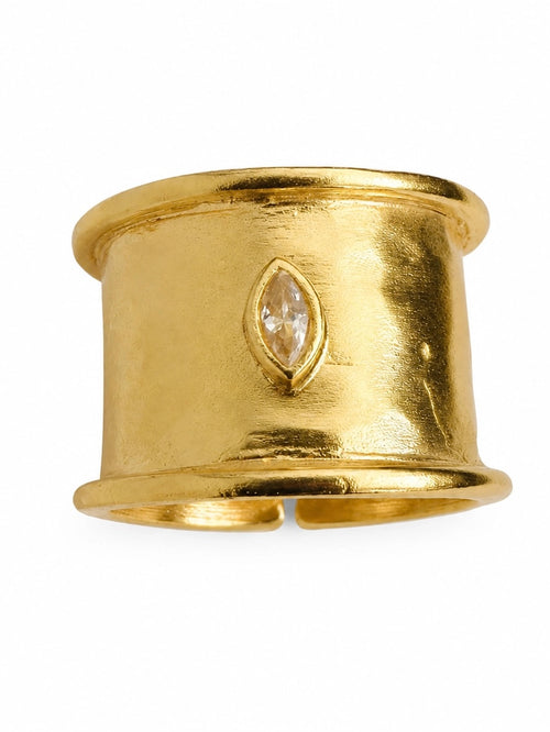 Ela Gold CZ Ring