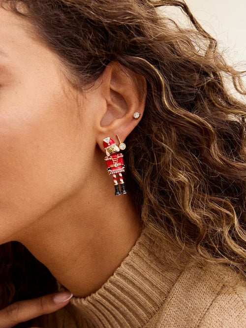 Marching On Nutcracker Earrings
