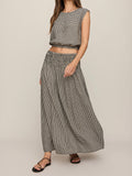Brooke Gingham Skirt in Black