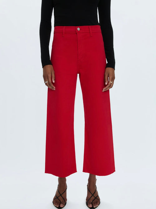 Penny Crop Pant in Ruby Red