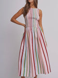 Under The Big Top Maxi Dress in Multi Stripe