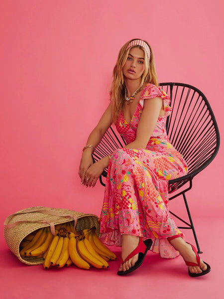 Elodie Dress in Passion Fruit