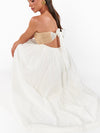 Dockside Maxi Dress in White Voile Twisted Rope