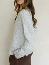Piper Mock Neck Pullover in Heather Grey