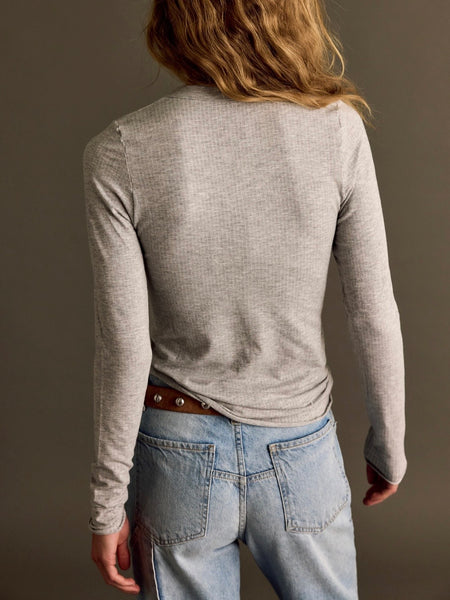 So Soft Seamless Long Sleeve in Heather Grey