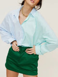 My Other Side Button Up in Mint Combo