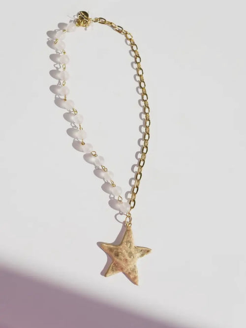 Starry Beaded Chain Necklace