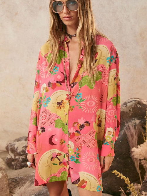 Libertine Shirt Dress in Cayenne