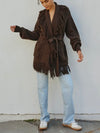 Forever In Fringe Cardi in Umber