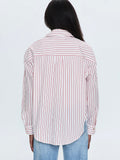 Samantha Button Up in Ruby Stripe