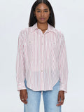 Samantha Button Up in Ruby Stripe