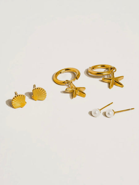 Cecile Shell Earring Set