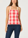 Sue Top in Red Check