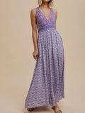 On The Border Maxi in Dusty Indigo