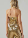 Golden Girl Strapless Bustier in Gold