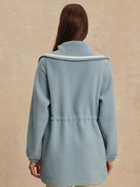 Ashby Half Zip Fleece in Ashley Blue