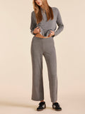 Wide Leg Pant in Charcoal