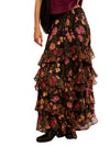 Lolita Maxi Skirt in Wash Black Combo