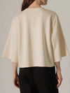 Charlotte Quarter Length Sleeve Top in Eggshell