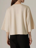 Charlotte Quarter Length Sleeve Top in Eggshell