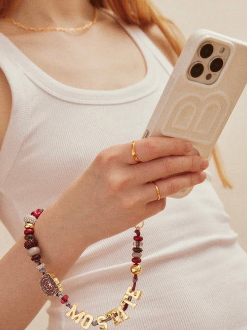 Missouri State University Beaded Phone Strap